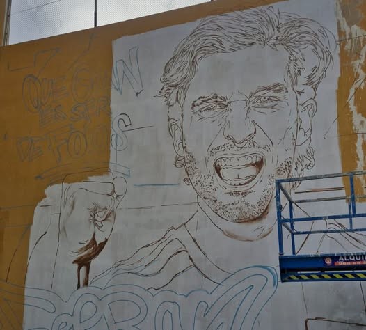 mural Ferran Torres en Foios
