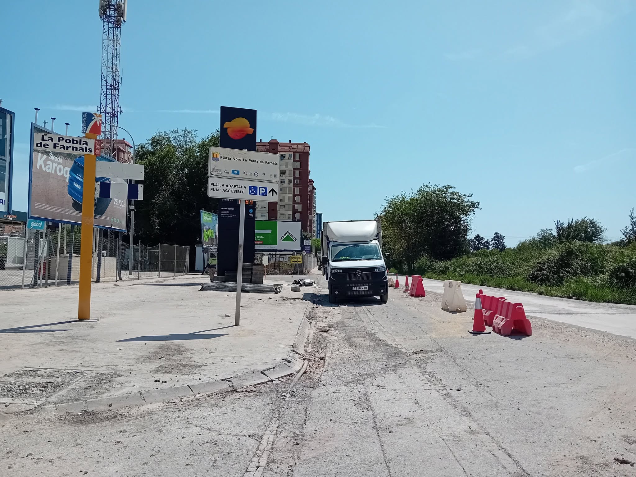 obras emergencia colector Pobla Farnals