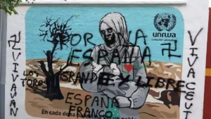 Quart de Poblet condena los actos de vandalismo con pintadas fascistas y racistas contra el mural de UNRWA