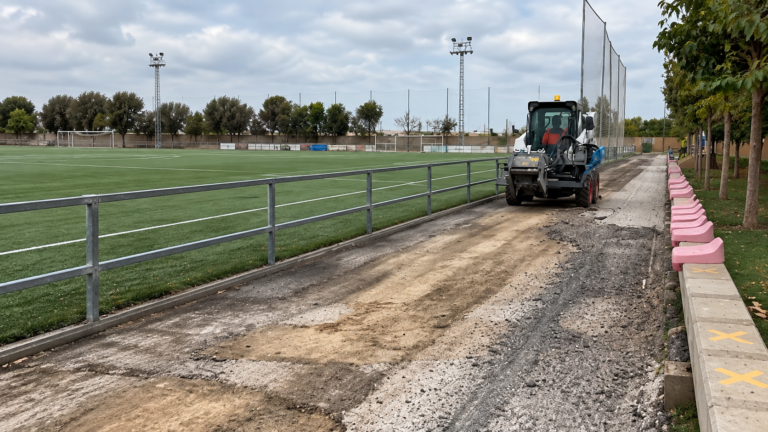 renovacion pista camp futbol Ferran Torres de Foios