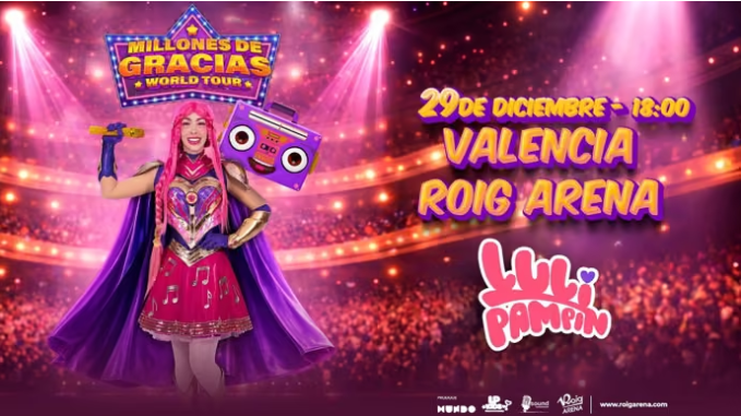 La artista infantil Luli Pampín llevará su gira mundial al Roig Arena el 29 de diciembre