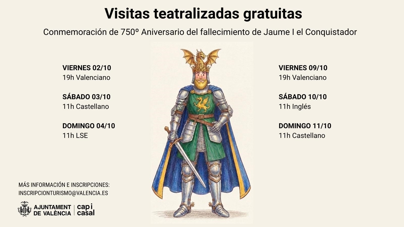 Visitas teatralizadas Jaume I en València