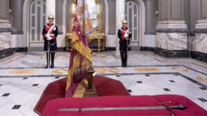 Exhibición de la Reial Senyera y de la espada de Jaume I