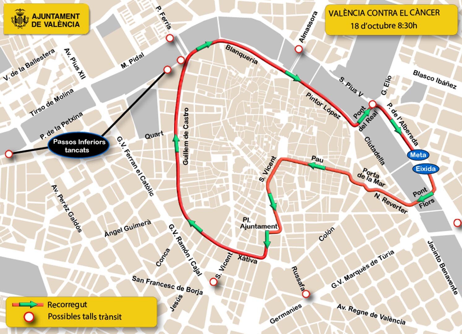 carrera valencia contra el cancer plano carrera valencia contra el cancer plano