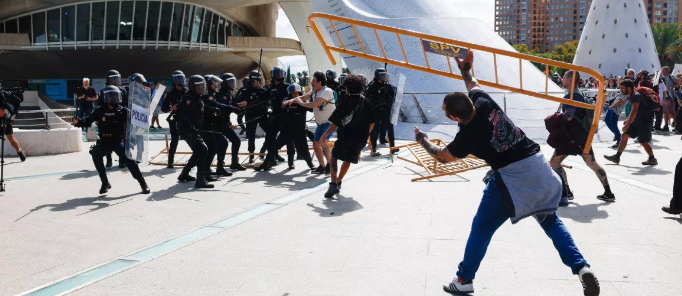 Los cinco detenidos en los altercados de la manifestación por la vivienda en València pasarán este lunes a disposición judicial