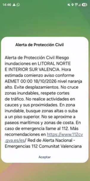 València activa el protocolo de emergencia ante la alerta por lluvias