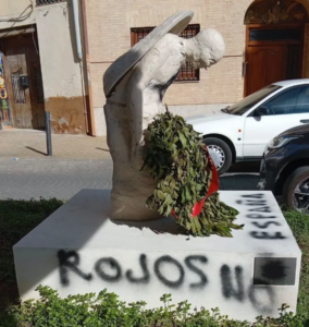 Quart de Poblet condena firmemente el acto vandálico contra la escultura 'El pes de la Memòria'
